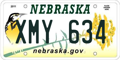 NE license plate XMY634