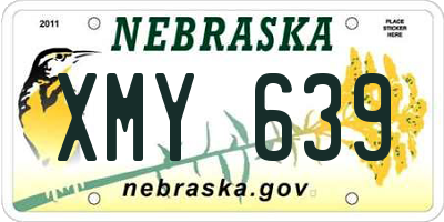 NE license plate XMY639