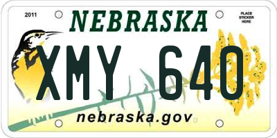 NE license plate XMY640