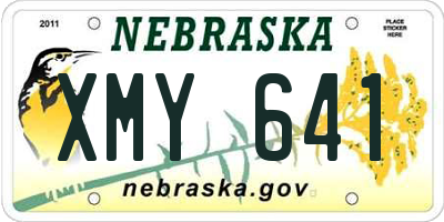 NE license plate XMY641