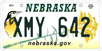 NE license plate XMY642