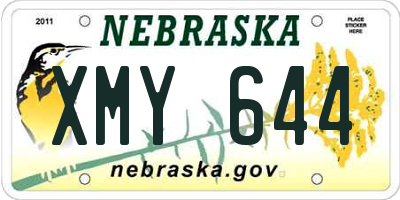 NE license plate XMY644