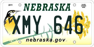 NE license plate XMY646
