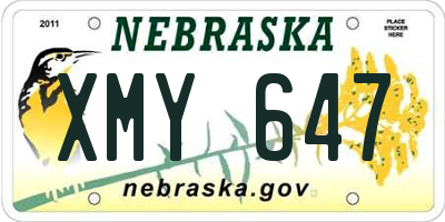 NE license plate XMY647