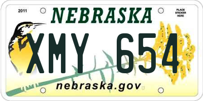 NE license plate XMY654