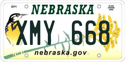NE license plate XMY668