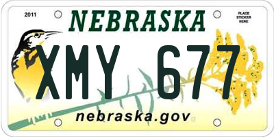 NE license plate XMY677