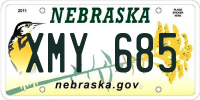 NE license plate XMY685