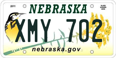 NE license plate XMY702