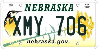 NE license plate XMY706