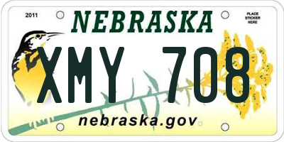 NE license plate XMY708