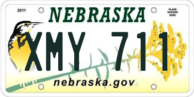 NE license plate XMY711