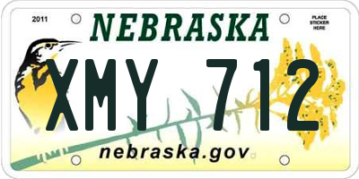 NE license plate XMY712