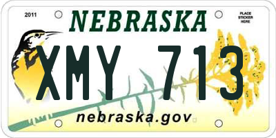 NE license plate XMY713