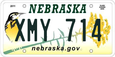 NE license plate XMY714