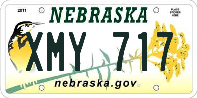 NE license plate XMY717