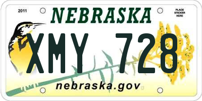 NE license plate XMY728