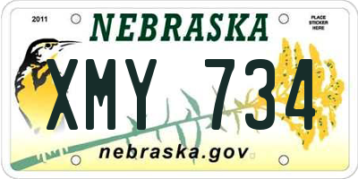 NE license plate XMY734