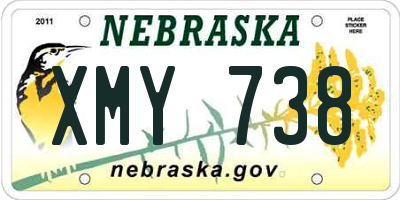 NE license plate XMY738