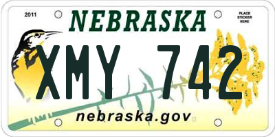 NE license plate XMY742