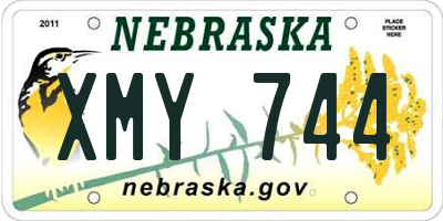 NE license plate XMY744