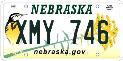 NE license plate XMY746