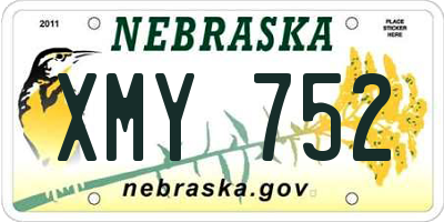 NE license plate XMY752