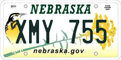 NE license plate XMY755