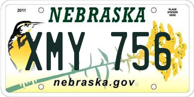 NE license plate XMY756