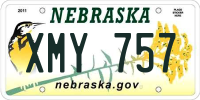 NE license plate XMY757