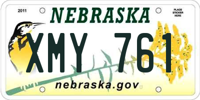 NE license plate XMY761