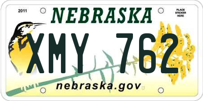 NE license plate XMY762