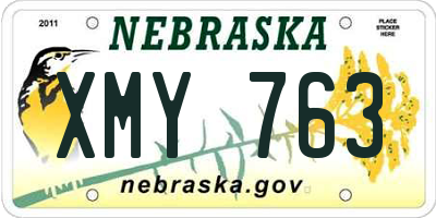 NE license plate XMY763