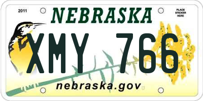 NE license plate XMY766