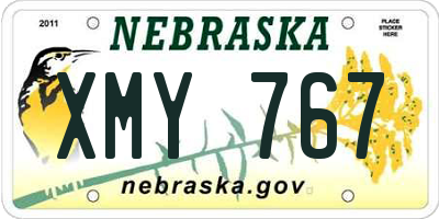 NE license plate XMY767