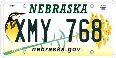 NE license plate XMY768