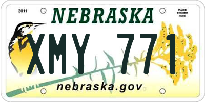 NE license plate XMY771