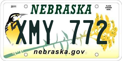 NE license plate XMY772
