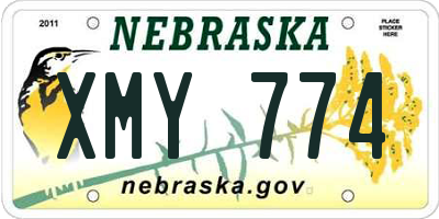 NE license plate XMY774