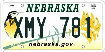 NE license plate XMY781