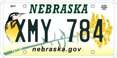 NE license plate XMY784