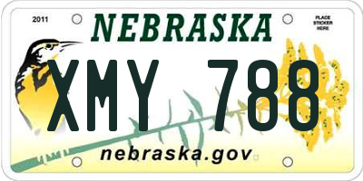 NE license plate XMY788