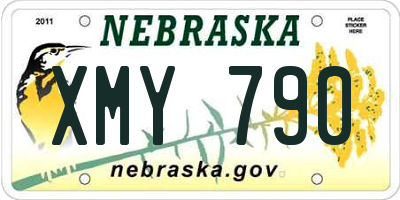 NE license plate XMY790