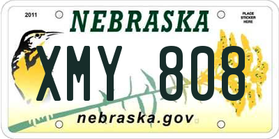 NE license plate XMY808