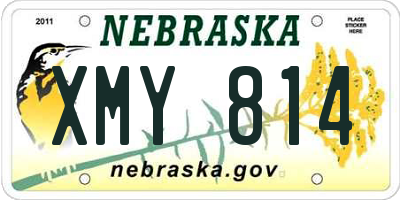 NE license plate XMY814