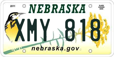 NE license plate XMY818