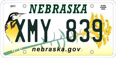 NE license plate XMY839