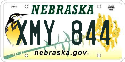 NE license plate XMY844