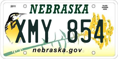 NE license plate XMY854