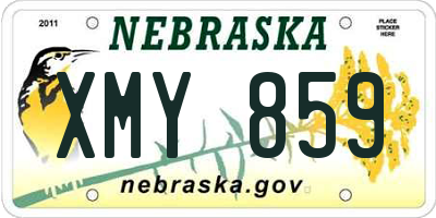 NE license plate XMY859